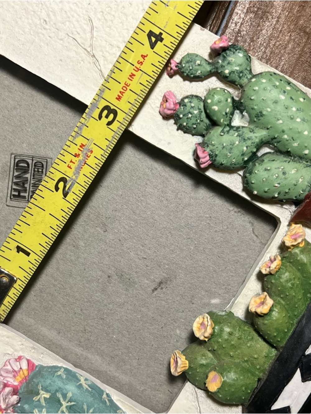 Southwest Sculptural Photo Frame Potted Cactus 1995 Figi Graphic 3.5 X 5 Photos - Picture 10 of 15